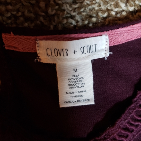 Clover and Scout Maroon Boho Top - Picture 7 of 7